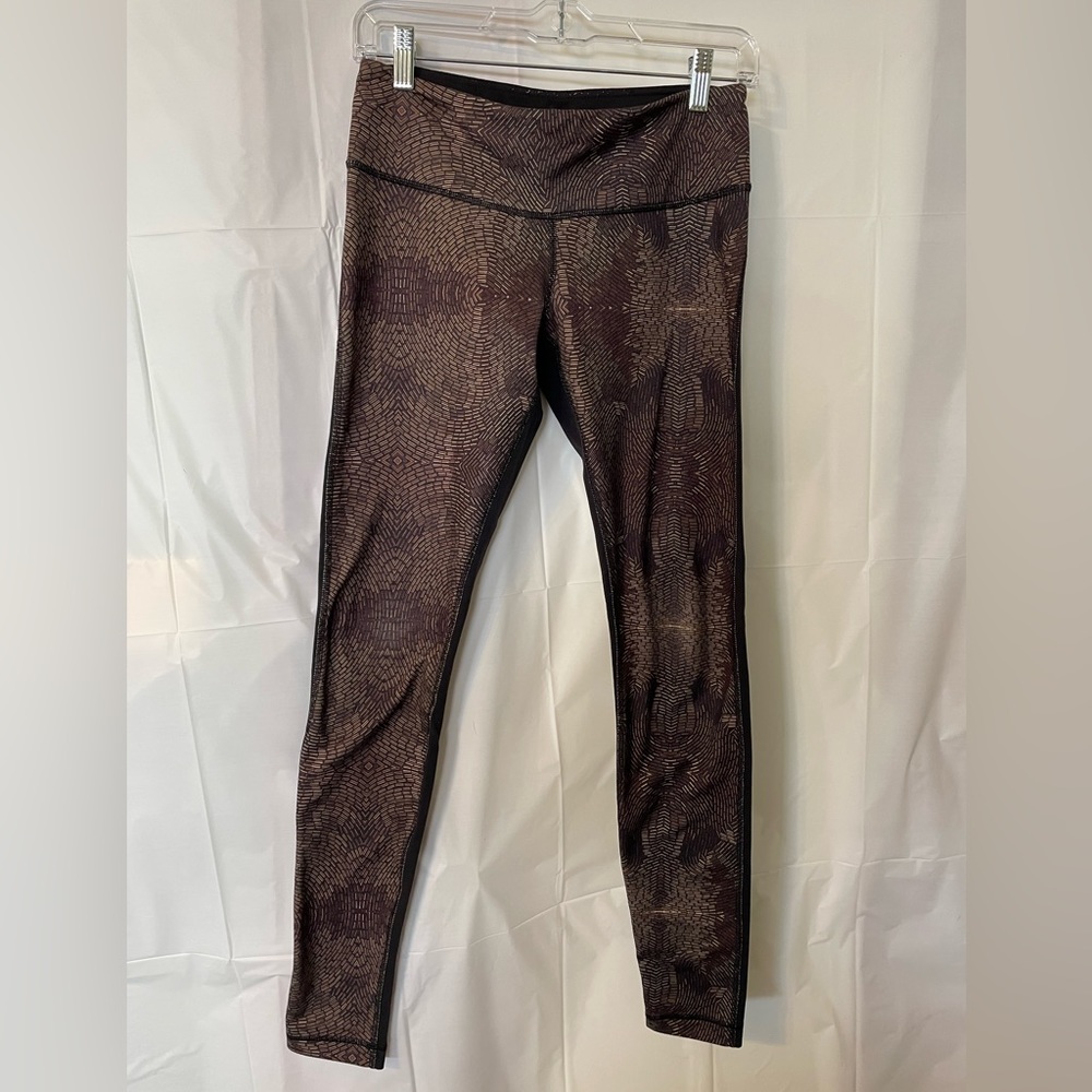 Lululemon Wunder Under Gold Black Golden Goddess Leggings